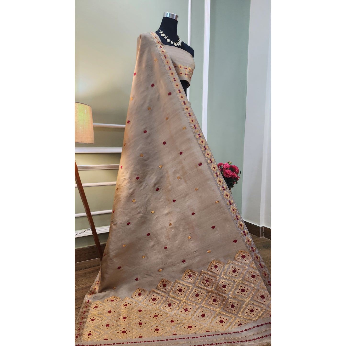 Pure Tassar Silk Mekhela Chador