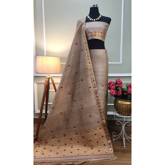 Pure Tassar Silk Mekhela Chador