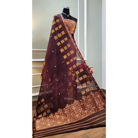 Pure Mulberry Silk (Paat-Kesapaat) Mekhela Chador