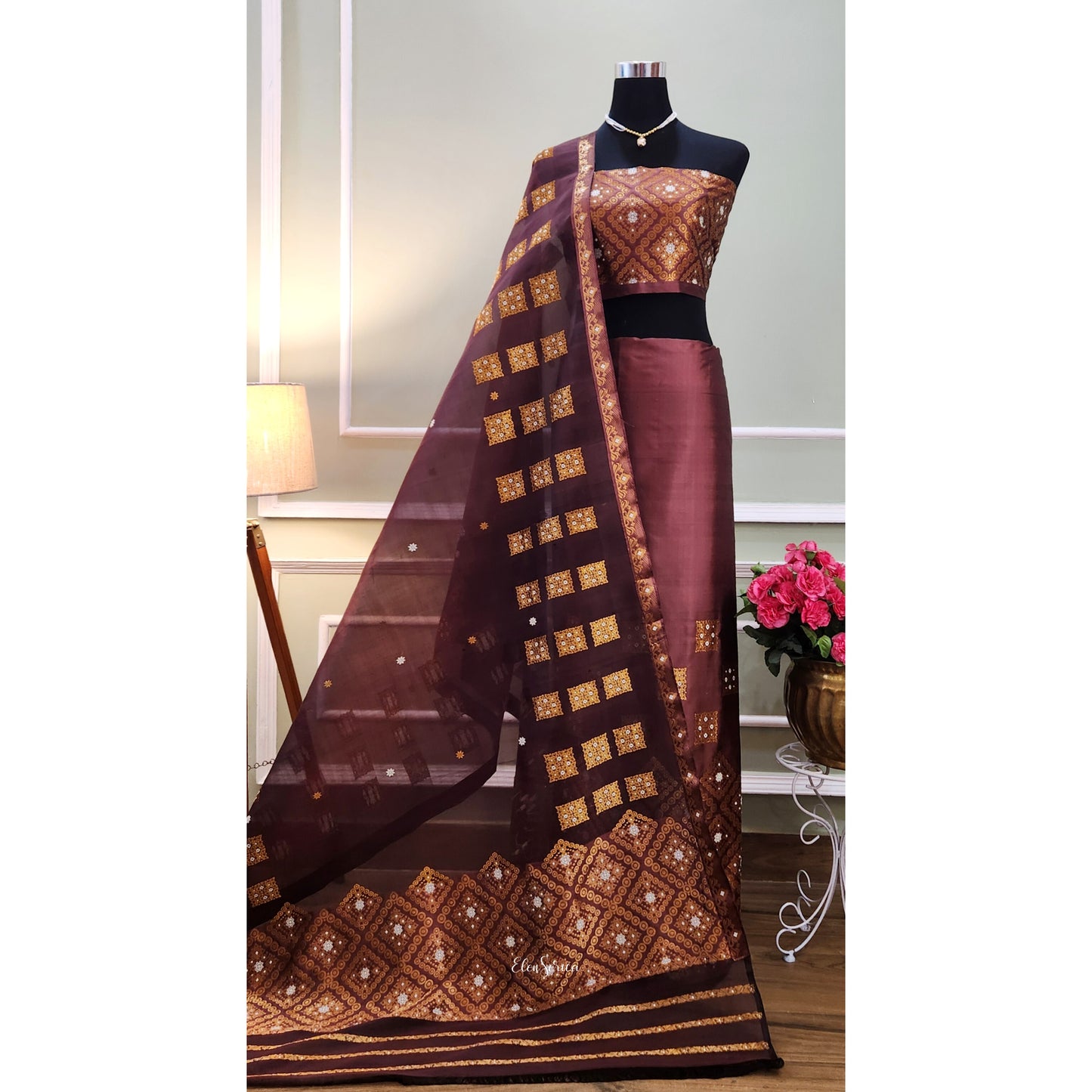 Pure Mulberry Silk (Paat-Kesapaat) Mekhela Chador