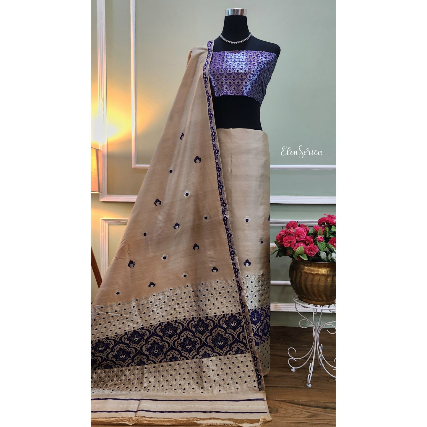 Pure Tassar Silk Mekhela Chador