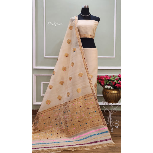 Tassar-Kesapaat Silk Mekhela Chador