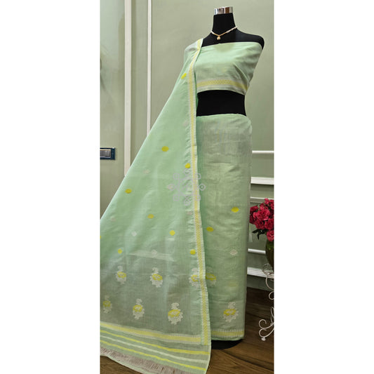 Mint Cotton-Kesapaat Mekhela Chador