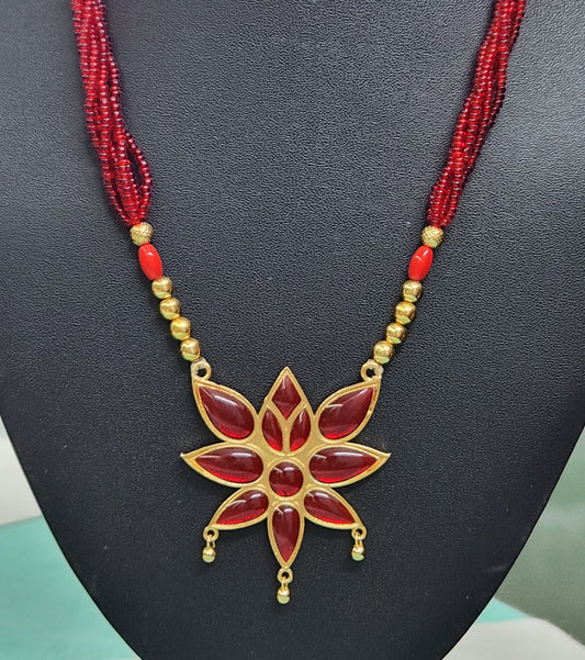 Red Assamese Jewellery Set