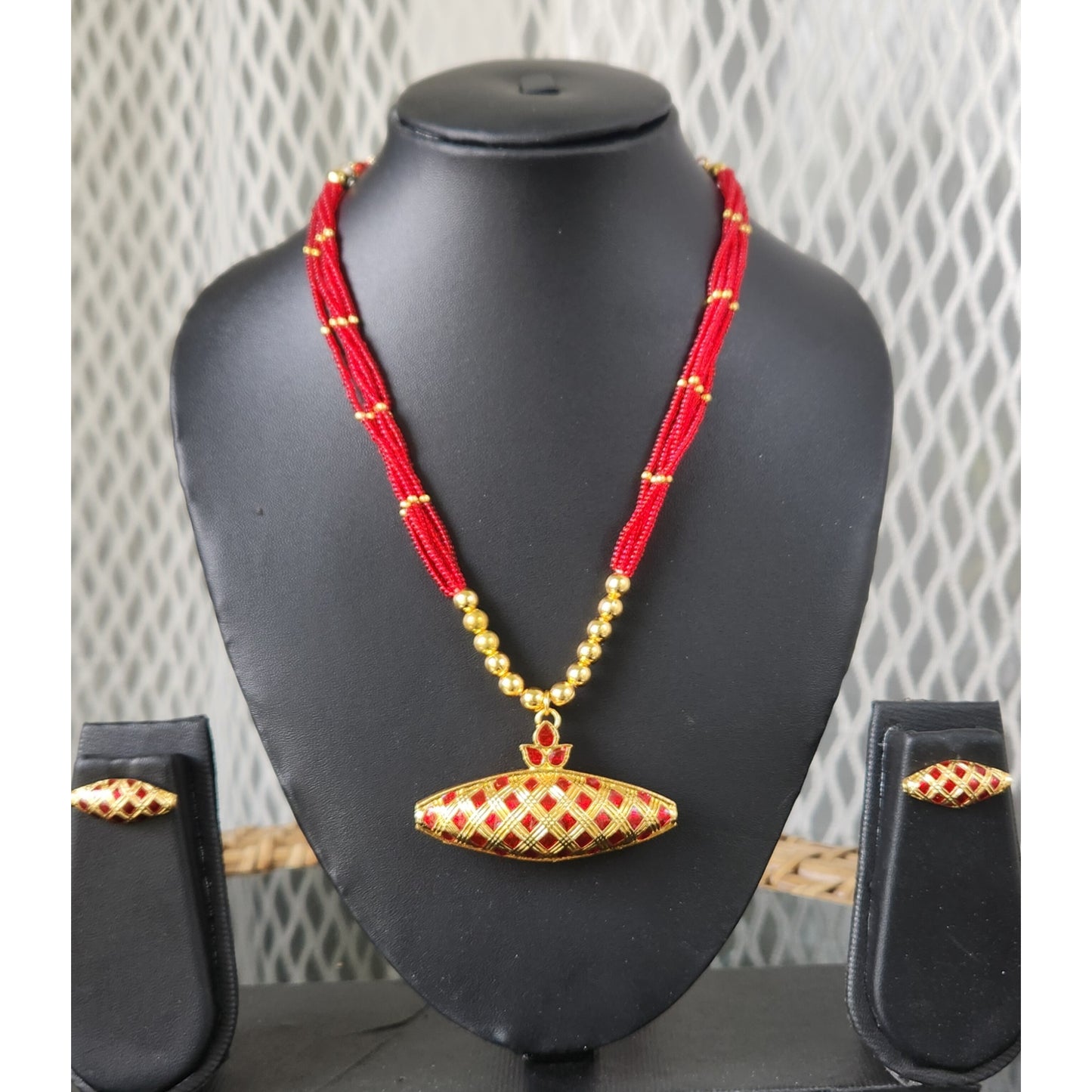 Red Assamese Jewellery Set