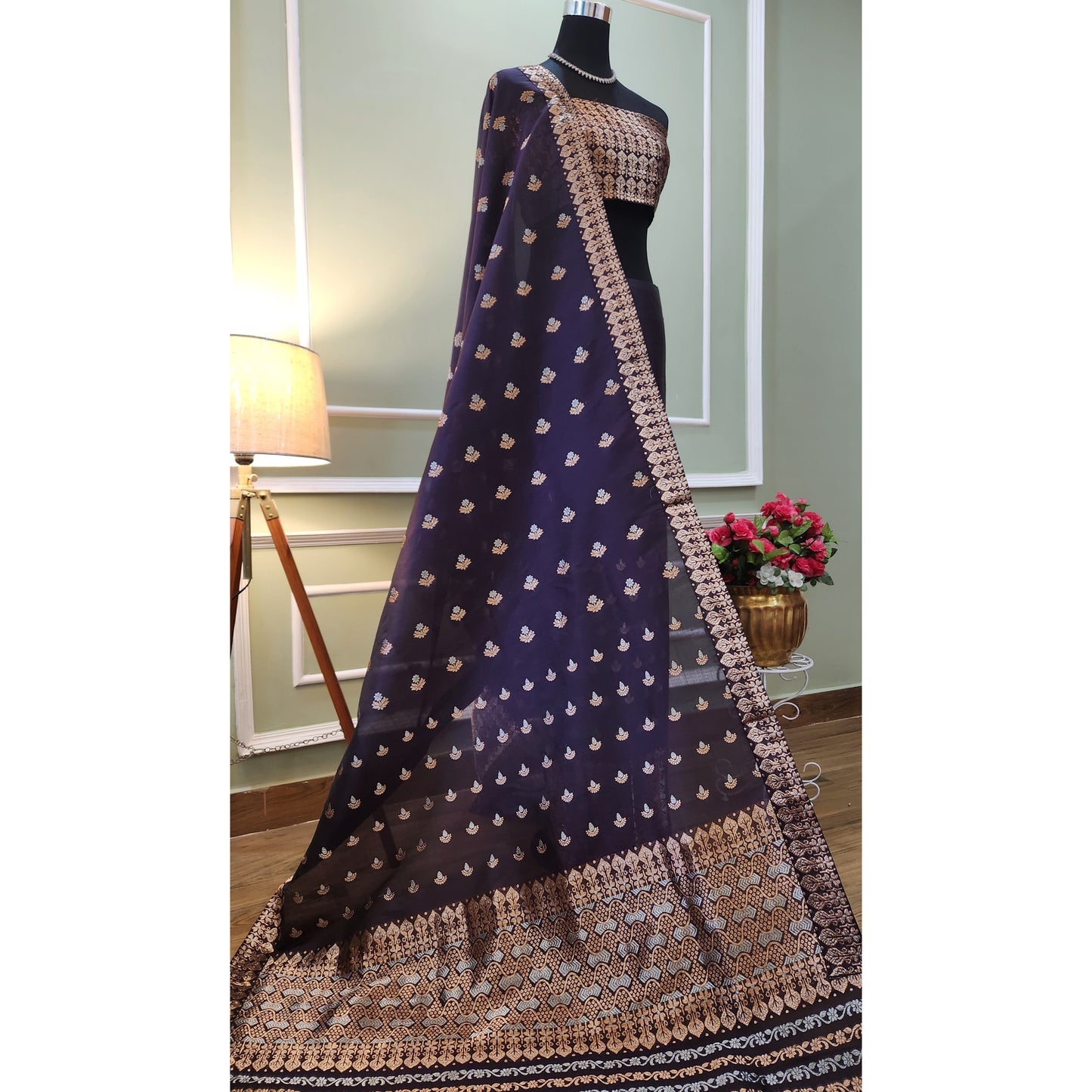 Pure Mulberry Silk (Paat-Kesapaat) Mekhela Chador
