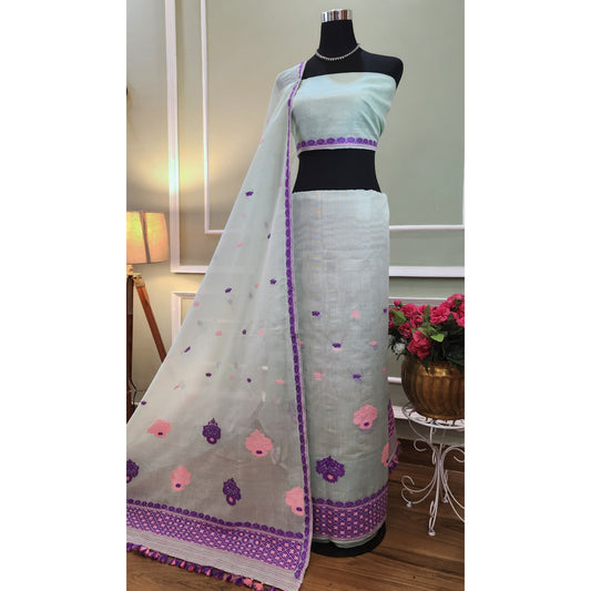 Pure Cotton-Kesapaat  Mekhela Chador