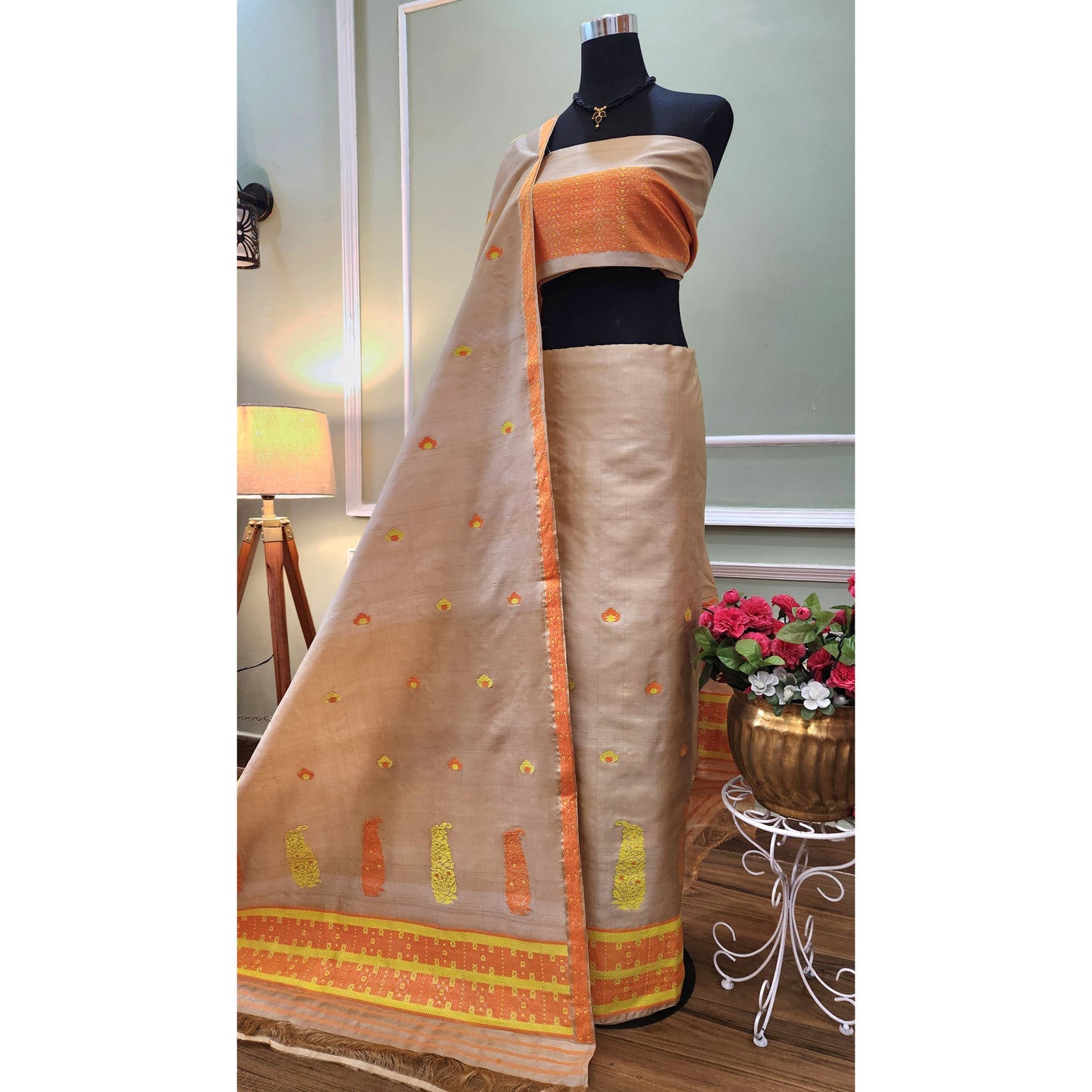 Pure Tassar Silk Mekhela Chador