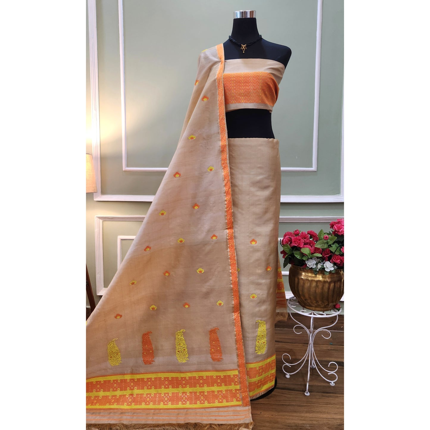 Pure Tassar Silk Mekhela Chador