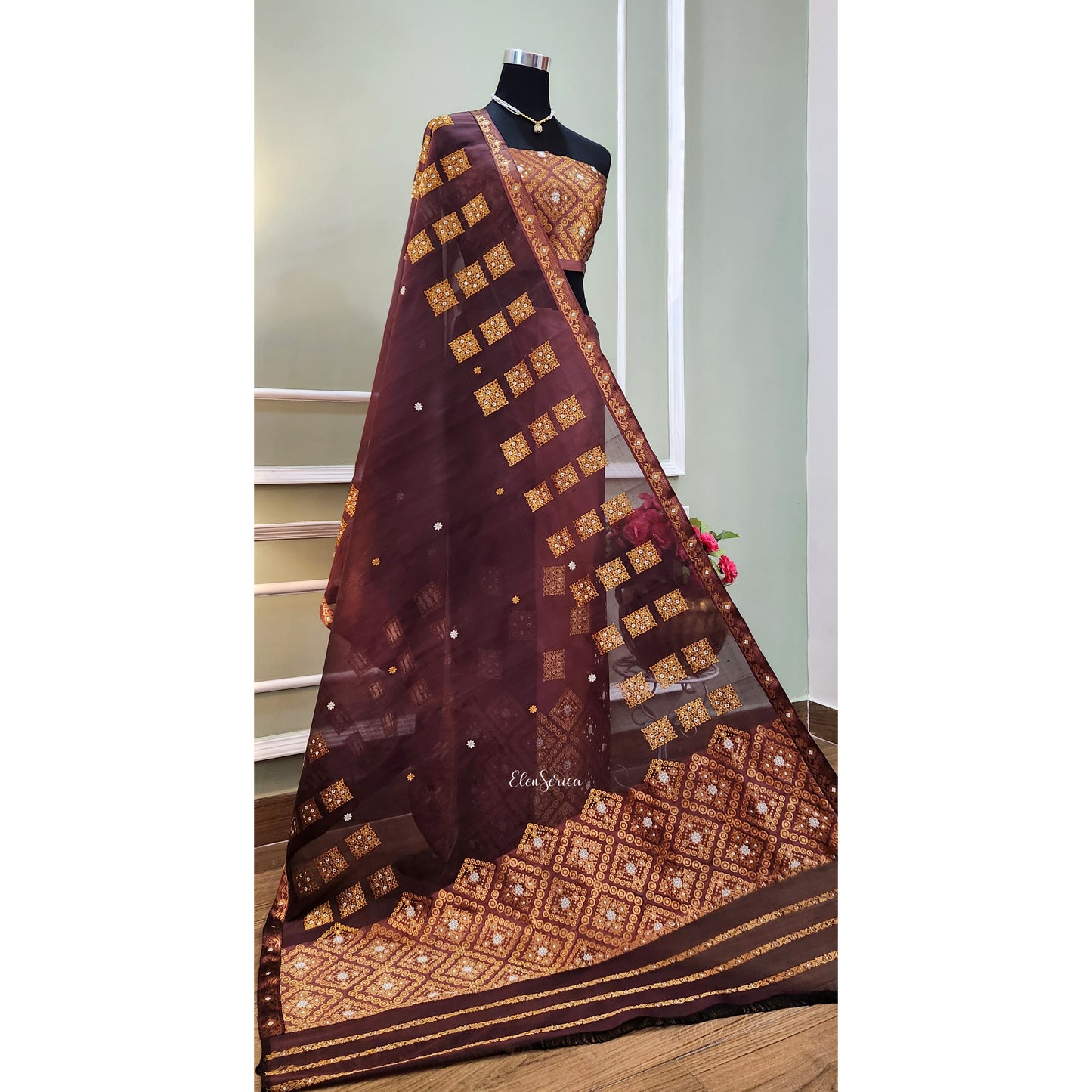 Pure Mulberry Silk (Paat-Kesapaat) Mekhela Chador
