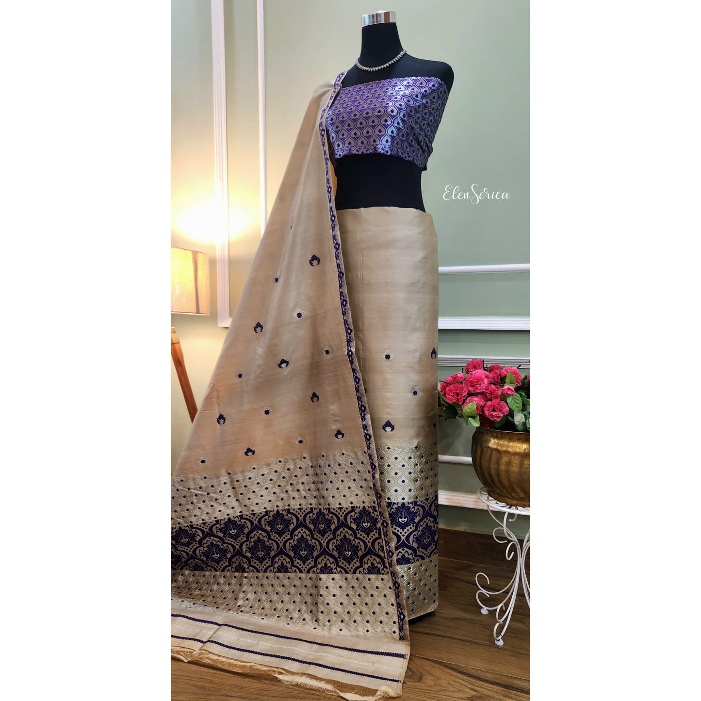 Pure Tassar Silk Mekhela Chador
