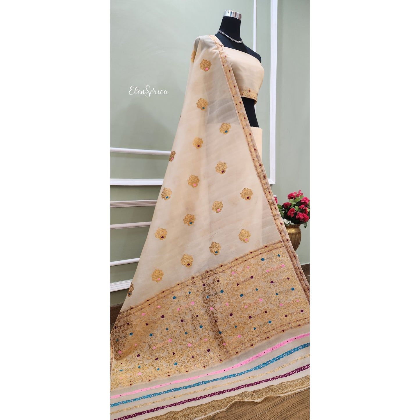 Tassar-Kesapaat Silk Mekhela Chador