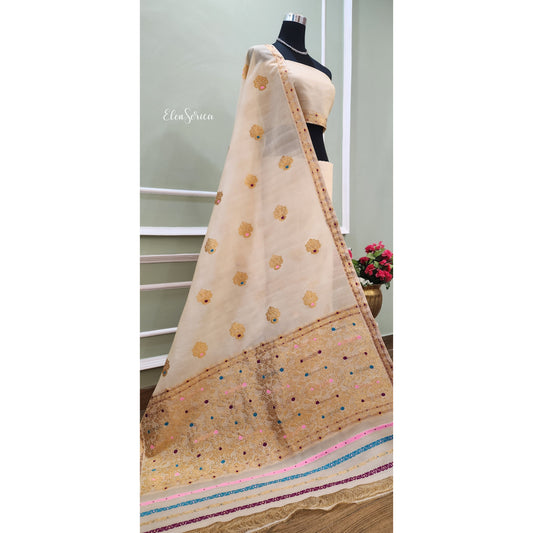 Tassar-Kesapaat Silk Mekhela Chador