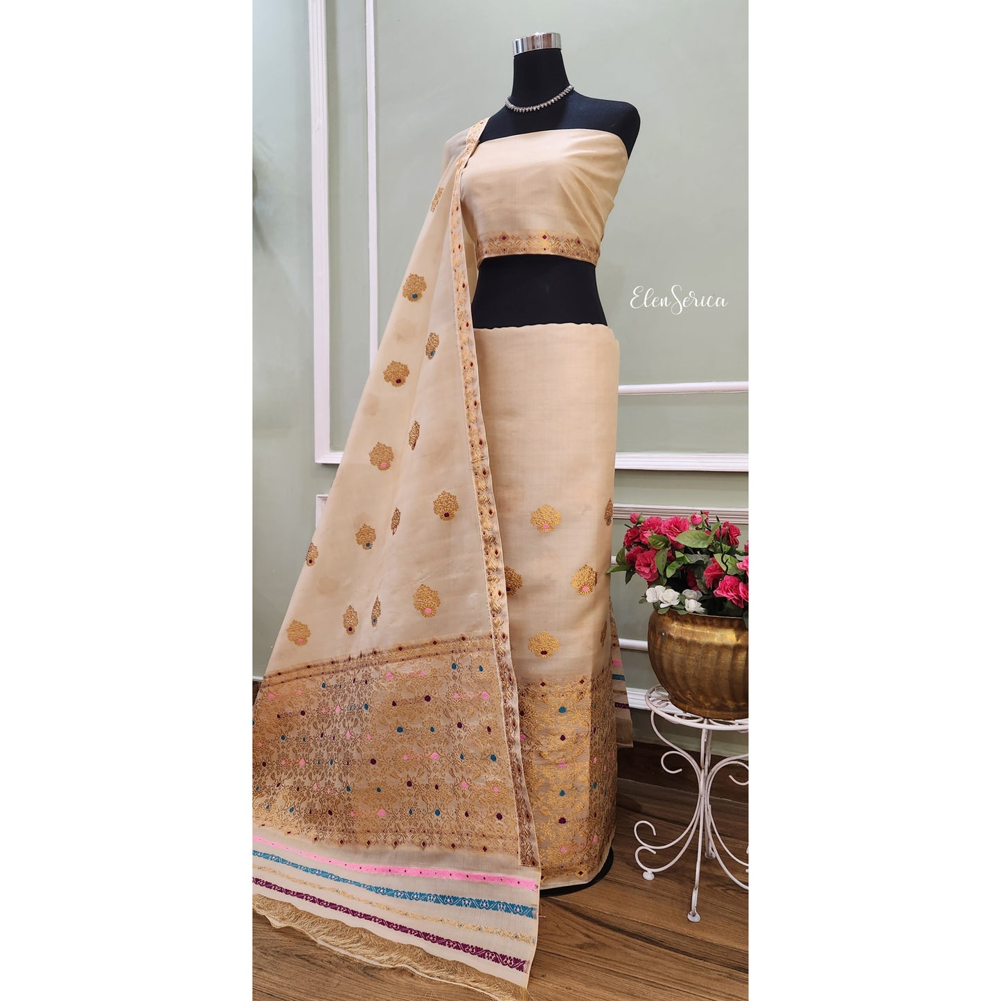 Tassar-Kesapaat Silk Mekhela Chador