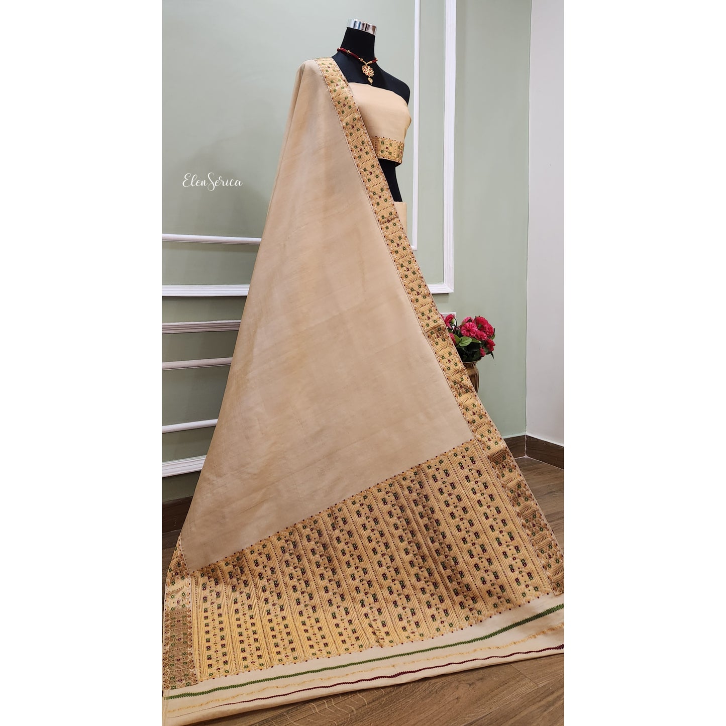 Pure Tassar Silk Mekhela Chador