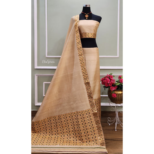 Pure Tassar Silk Mekhela Chador