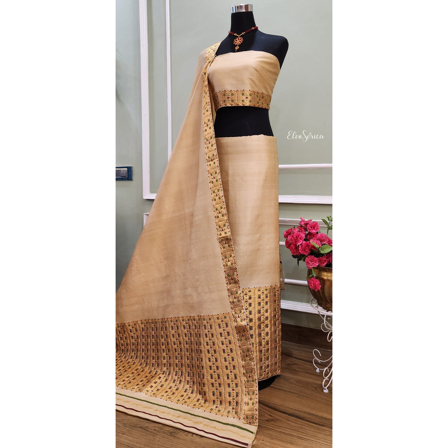 Pure Tassar Silk Mekhela Chador