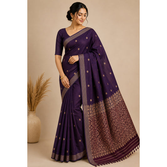 Purple Heritage Saree