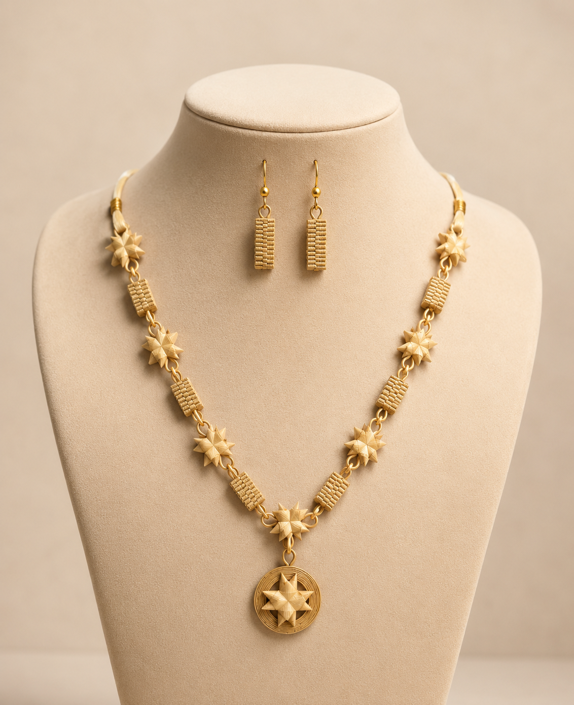Bamboo Cane Jewelry Set