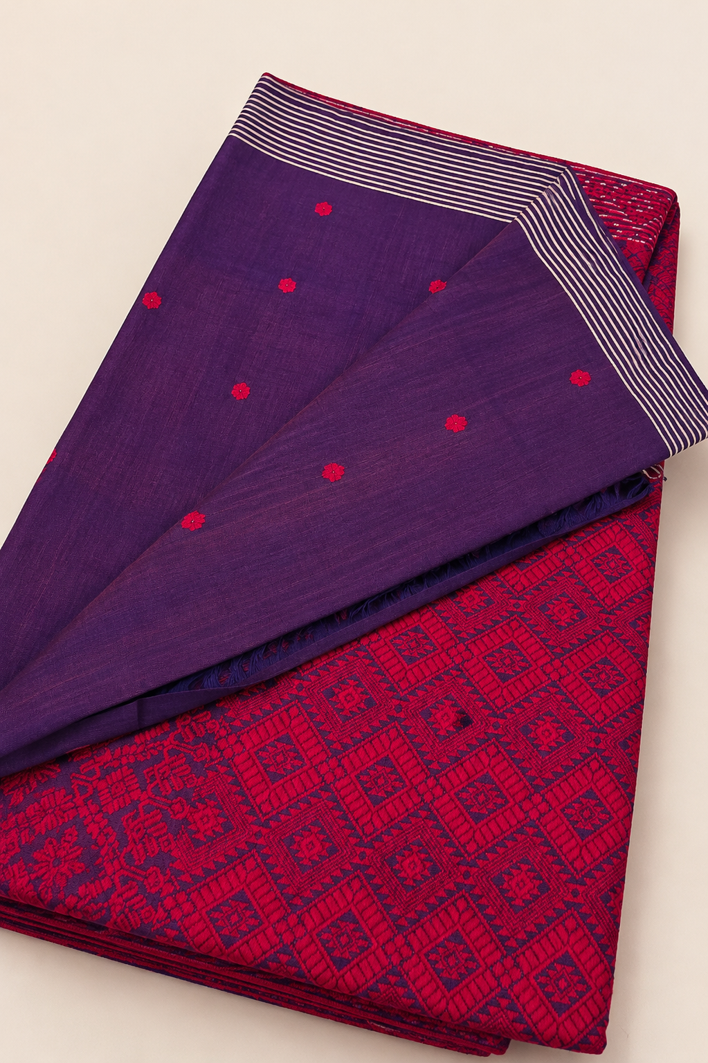 Royal Orchid Handloom Cotton Saree