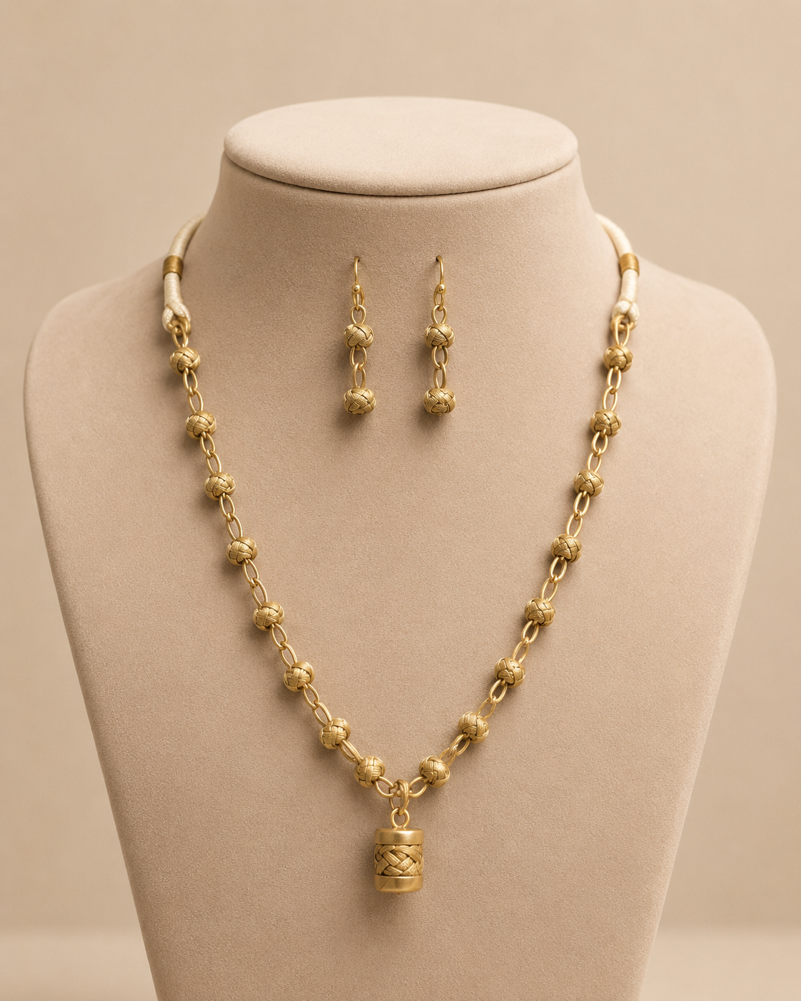 Bamboo Cane Jewelry Set