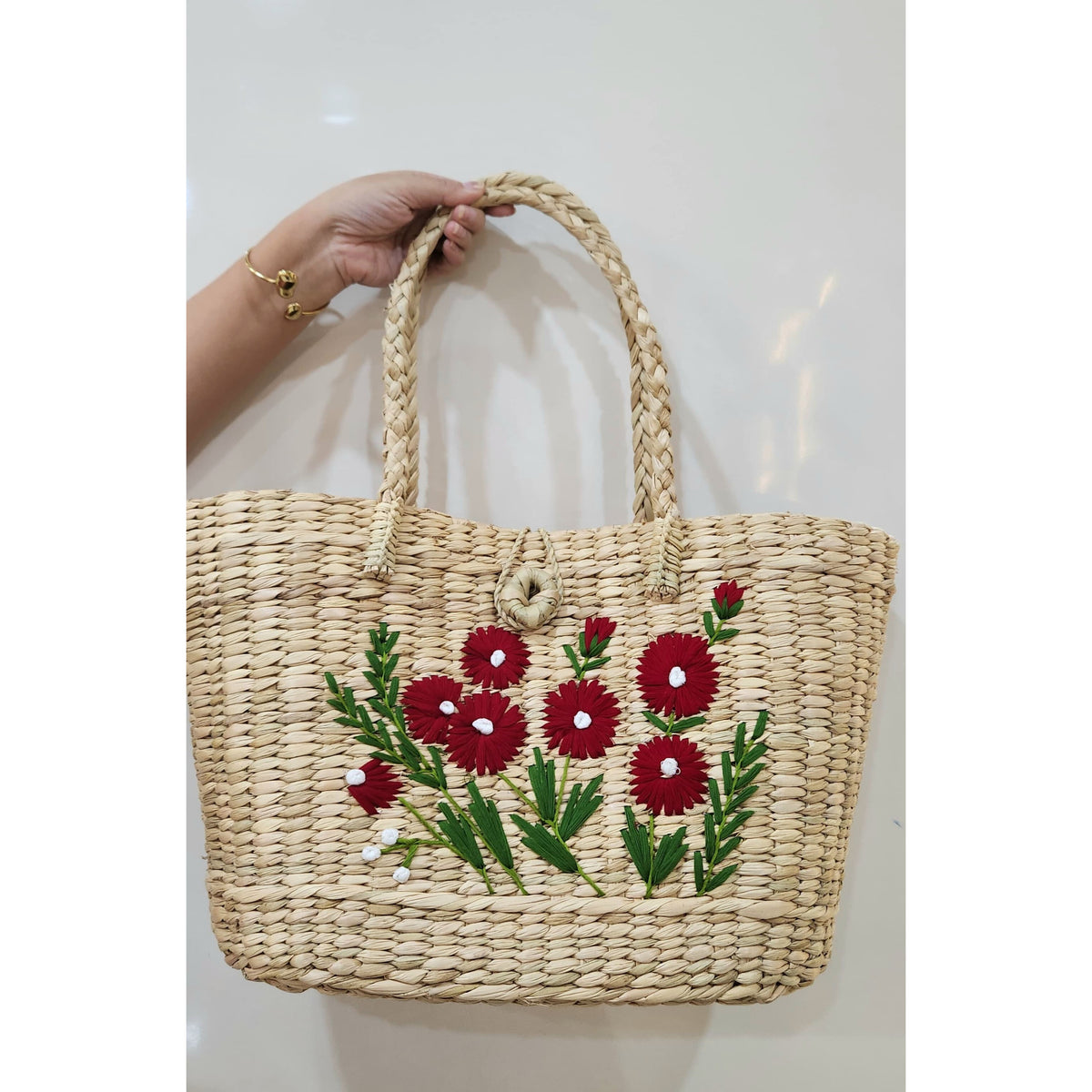 Floral Tote with Button closure