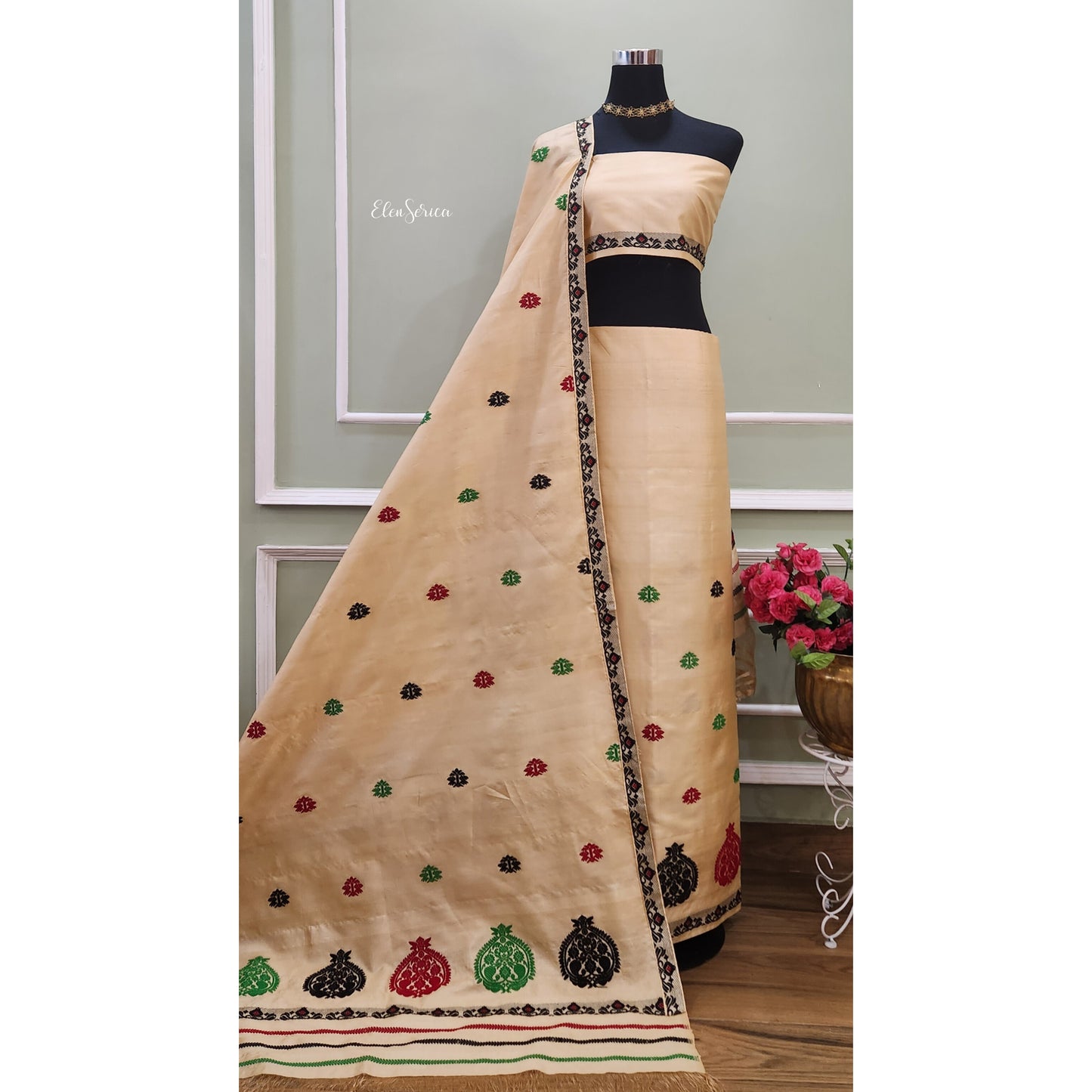 Pure Tassar Silk Mekhela Chador
