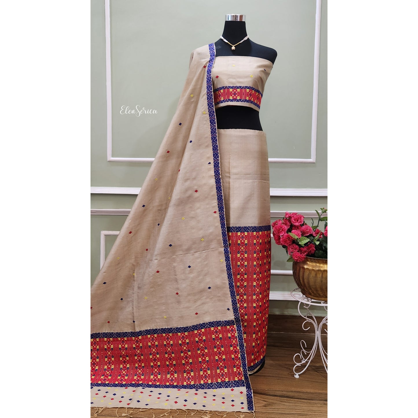 Pure Tassar Silk Mekhela Chador