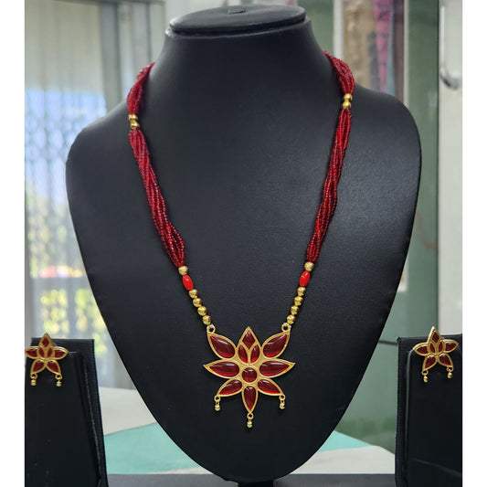 Red Assamese Jewellery Set