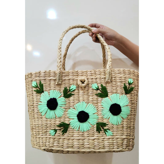 Floral Tote with Button closure