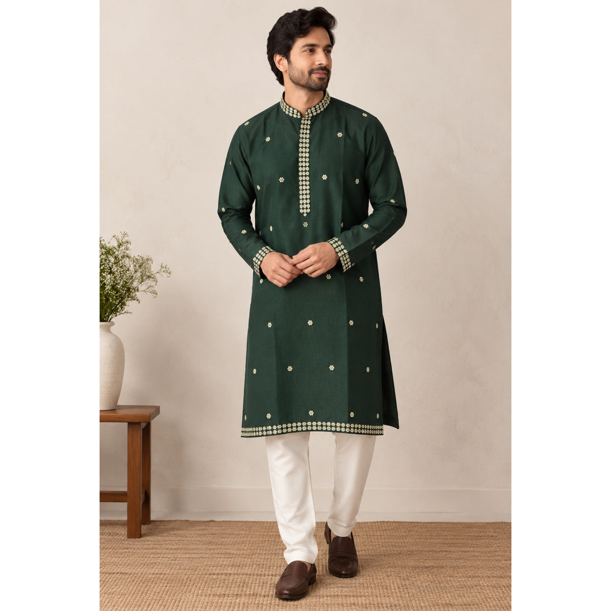The Emerald Cotton Kurta