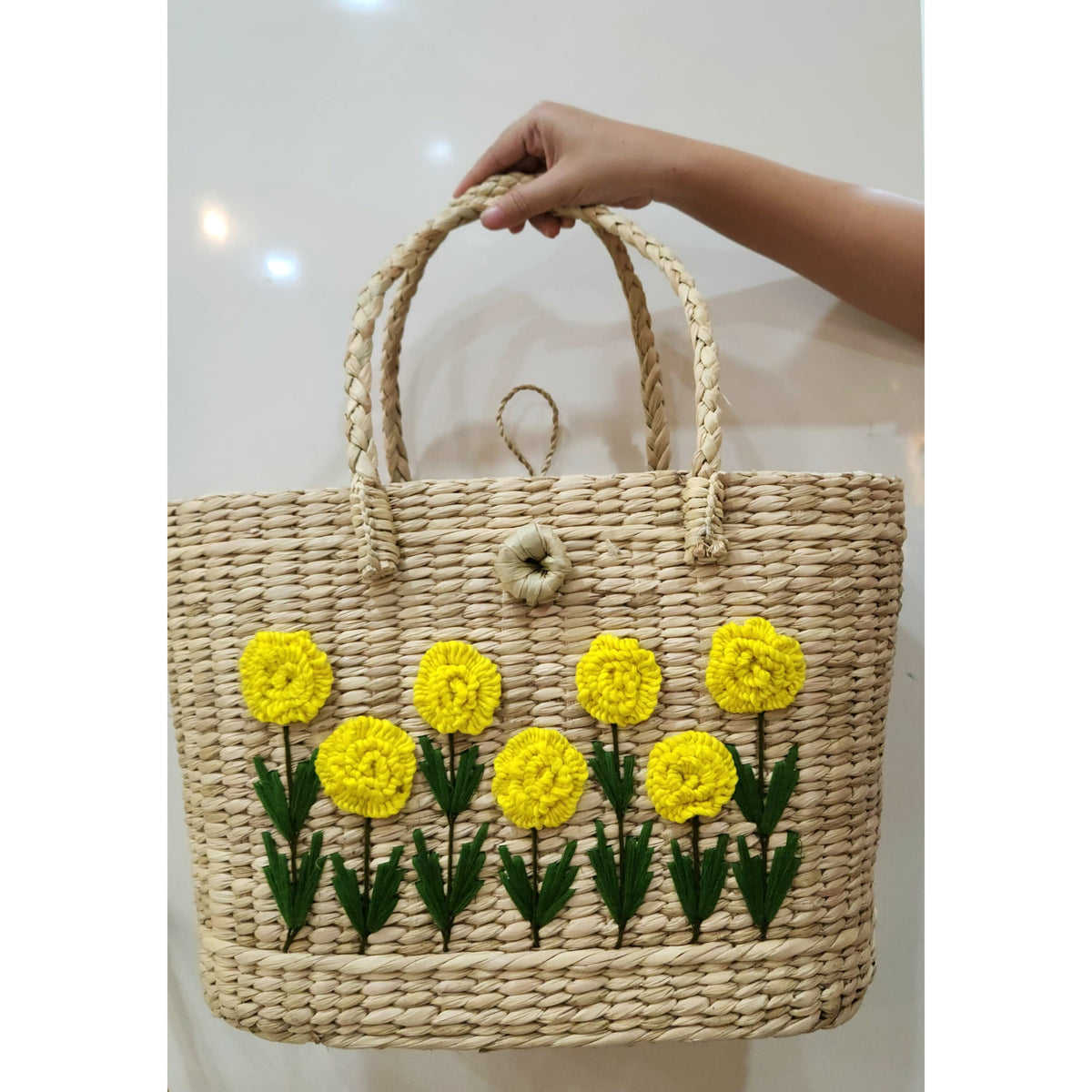 Floral Tote with Button closure