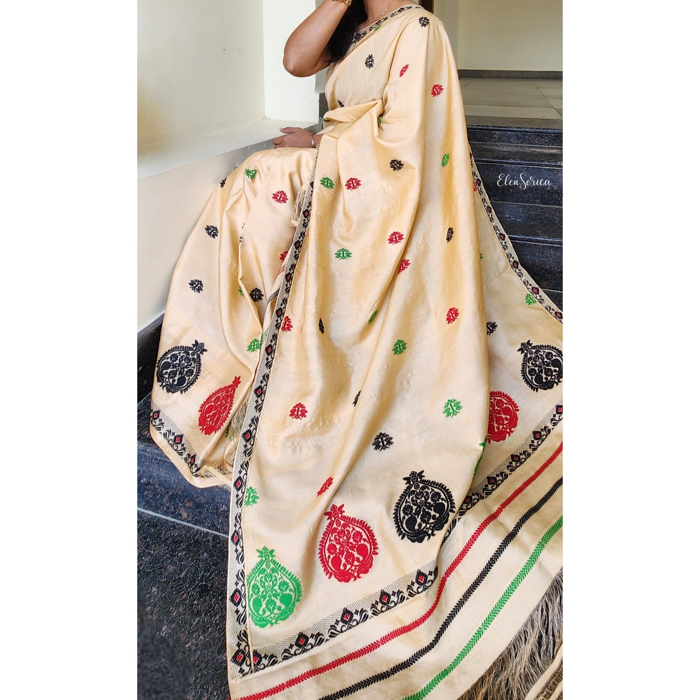 Pure Tassar Silk Mekhela Chador