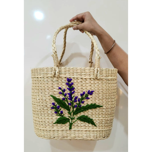 Floral Weave Tote